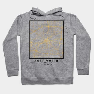 FORT WORTH CITY STREET MAP ART Hoodie